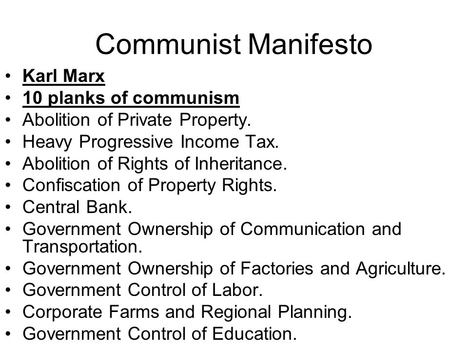 An analysis of karl marxs manifesto in communism